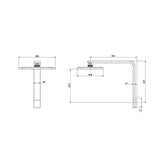Phoenix NX Orli Shower Arm and Rose w/ Hydrosense